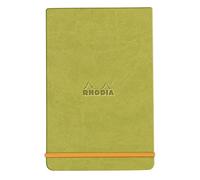 Rhodia 194354C - Cuaderno rígido Sage Webnotepad - A6 - Rayado - 192 páginas desmontables - Papel Ivory 90 g/m - Marcapáginas, cierre elástico - Cubierta de piel sintética
