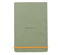 Rhodia 194356C - Cuaderno rígido Peacock Webnotepad - A6 - Rayado - 192 páginas desmontables - Papel Ivory 90 g/m - Marcapáginas, cierre elástico - Cubierta de piel sintética