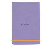 Rhodia 194361C - Cuaderno duro Webnotepad Iris - A6 - Rayado - 192 páginas desmontables - Papel Clairefontaine Ivory 90 g/m - Marcapáginas, Cierre elástico - Cubierta de piel sintética - Rhodiarama