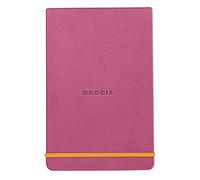 Rhodia 194365C - Cuaderno rígido Raspberry Webnotepad - A6 - Rayado - 192 páginas desmontables - Papel Ivory 90 g/m - Marcapáginas, Cierre elástico - Cubierta de piel sintética