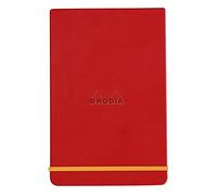 Rhodia 194367C - Cuaderno duro Webnotepad Coral - A6 - Rayado - 192 páginas separables - Papel Ivory 90 g/m - Marcapáginas, Cierre elástico - Cubierta de piel sintética - Rhodiarama
