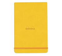 RHODIA 194370C - Cuaderno duro Webnotepad Gold - A5 - Rayado - 192 páginas separables - Papel Ivory 90 g/m - Marcapáginas, cierre elástico - Funda de piel sintética - Rhodiarama