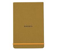 Rhodia 194371C - Cuaderno Bloc de notas web de cobre rígido - A5 - Rayado - 192 páginas desmontables - Papel Ivory 90 gm - Marcapáginas, cierre elástico - Cubierta de piel sintética
