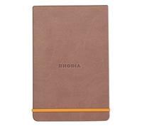 Rhodia 194382C - Cuaderno rígido Webnotepad Rosewood A5 - Rayado|192 Páginas Desmontables - Papel Clairefontaine Marfil 90 g/m|Marcapáginas, Cierre Elástico - Cubierta de Piel Sintética - Rhodiarama