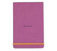 Rhodia 194394C - Cuaderno duro Webnotepad lila - A5 - Rayado - 192 páginas desmontables - Papel Clairefontaine Ivory 90 g/m - Marcapáginas, Cierre elástico - Cubierta de piel sintética - Rhodiarama