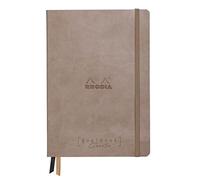 Rhodia 194442C - Cuaderno rígido Bullet Journal Goalbook Creation Lie de Vin - A5 15,5x21x2 cm - Dotted Dot - 160 páginas Maya Smooth Black Paper 120 g/m - Funda de piel sintética