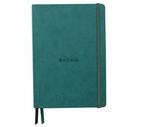 Rhodia 194448C - Goalbook Creation Water Cuaderno rígido - A5 15,5 x 21 x 2 cm - Dotted Dot - 160 páginas Maya Smooth Black Paper 120 g/m - 2 Ribbons