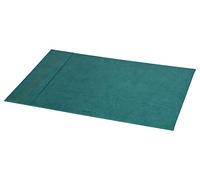RHODIA 194485C - Almohadilla de escritorio rígida pavo real - 60x40 cm - Pespuntes naranjas - Exterior de piel sintética - Organización de oficina y almacenamiento de diseñador