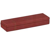 RHODIA 194514C - Estuche para lápices Touche de Rose - 21 x 5,5 x 3 cm - Pespuntes naranjas - Exterior de piel sintética - Organización de oficina y almacenamiento de diseño