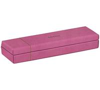 RHODIA 194520C - Estuche fucsia - 21x5,5x3 cm - Pespunte naranja - Exterior de piel sintética - Colección Home Office Rhodiarama - Organización de oficina y almacenamiento de diseño