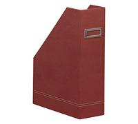 RHODIA 194543C - Revistero Nacarat - 10x25x31 cm - Pespuntes naranjas - Exterior de piel sintética - Colección Home Office Rhodiarama - Organización de oficina y almacenamiento de diseñador