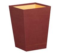 RHODIA 194620C - Papelera Nacarat - 24x24x32 cm - Pespuntes naranjas - Exterior de piel sintética - Colección Home Office Rhodiarama - Organización de oficina y almacenamiento de diseño
