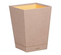 RHODIA 194622C - Papelera Touch of Rose - 24x24x32 cm - Pespunte naranja - Exterior de piel sintética - Colección Home Office Rhodiarama - Organización de oficina y almacenamiento de diseñador