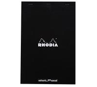 RHODIA 19559Amzc - Bloc-Notes Agrafé Dotpad N°19 Black - A4+ - Pointillés Dot - 80 Feuilles Détachables - Papier Clairefontaine Blanc 80 g/m² - Couverture en Carte Enduite Souple et Résistante