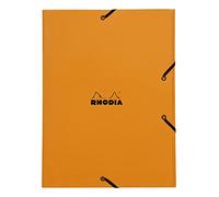 RHODIA 24328C - Carpeta elástica con 3 solapas, 24 x 32 cm, tarjeta revestida, resistente, almacenamiento de escritorio y clasificación de documentos, formato A4, filing