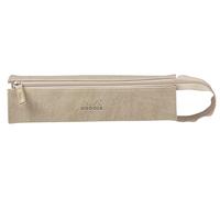 RHODIA 319015C - Estuche de plumier Rhodiarama Beige - 23 x 5 x 5 cm - Apertura plana para usar como plumero - piel sintética - Almacenamiento de bolígrafos, lápices, rotuladores, pequeños suministros