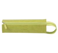 RHODIA 319016C - Estuche de plumier Rhodiarama Anis - 23 x 5 x 5 cm - Apertura plana para uso como plumero - piel sintética - Almacenamiento de bolígrafos, lápices, rotuladores, pequeños suministros