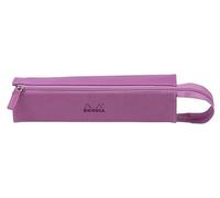 RHODIA 319021C - Estuche de plumier Rhodiarama Lila - 23 x 5 x 5 cm - Apertura plana para uso como plumero - piel sintética - Almacenamiento de bolígrafos, lápices y rotuladores, pequeños suministros