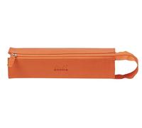 RHODIA 319024C Estuche de plumier Rhodiarama Tangerine, 23 x 5 x 5 cm, Apertura plana para uso como plumero, piel sintética, Almacenamiento de bolígrafos, lápices y rotuladores, pequeños suministros
