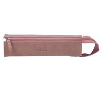 Clairefontaine ES RHODIA 319029C - Estuche de plumier rodiarama de madera de rosa - 23 x 5 x 5 cm - Apertura plana para uso como plumero - piel sintética - Almacenamiento de bolígrafos, lápices y rotuladores