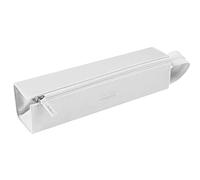 RHODIA 319043C - Estuche redondo dorado Rhodiarama - 21,5 x 5,5 cm - Costuras naranjas genuinas - Interior de jersey marfil - Cuero sintético - Almacenamiento para bolígrafos, lápices, marcadores