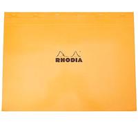 Rhodia 38200C - Bloc de Notas con Lomo Grapado y Interior Microperforado, DIN A5, Tamaño: 14,8x21 cm,150 Hojas de 80g/m Cuadriculadas (5x5) Color - Naranja