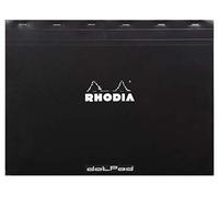 RHODIA 38559C - Bloc de Notas Grapado Dotpad N°38 Negro - A3 - Punto Punteado - 80 Hojas Desmontables - Papel Clairefontaine Blanco 80 g/m - Cubierta de Cartón Revestida Suave y Resistente - Básicos