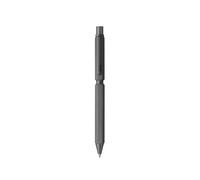 RHODIA 9371C - Multipen scRipt 3-en-1-2 Stylos-Billes 0,5 mm Noir & Rouge + 1 Portemine Mines Graphites 0,5 mm - Corps Hexagonal en Aluminium Brossé Titane - Rechargeable - Gomme Sous le Poussoir