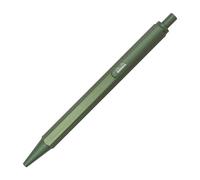 Clairefontaine ES RHODIA 9387C - Bolígrafo recargable de scRipt, cuerpo hexagonal de aluminio cepillado salvia, punta retráctil de alta precisión, 0,7 mm, tinta negra