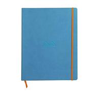 Rhodia - Bloc de notas A4 + con forro cuaderno de tapa blanda - turquesa azul (Pack de 80 hojas)