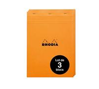 Rhodia - Bloque grapado 80 g, 80 hojas, número 18, color naranja