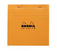 Rhodia Le Carre Head Stapled Pad 148x148mm Square ruling - Orange