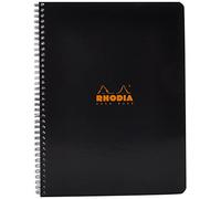 Rhodia, RHODIA, 193039C, Cuaderno encuadernación espiral, A4+, Interior: punteado, 160 Páginas, papel Clairefontaine Blanco 80 gr/m², Negro
