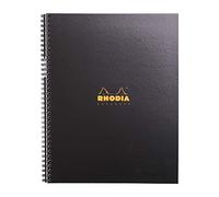 Clairefontaine ES Rhodia Rhodiactive - Cuaderno 191301 C - Cuaderno A4, cuadriculado, agujeros 3 marcadores, 90 g, 21 x 29,7 cm, 80 hojas), color negro