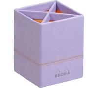 Rhodia Rhodiarama - Papelera (piel sintética 27 x 27 x 32 cm) plata