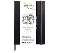 RHODIA TOUCH 116128C Pen&Inkwash Book - Cuaderno de hojas (A4, 64 páginas, técnica, lisa, 200 g/m), color blanco