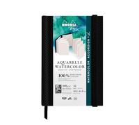 RHODIA TOUCH 116152C - Cuaderno de acuarela 100% algodón, doble acordeón, grano fino, 300 g/m², A6 vertical, 32 páginas, cierre elástico, folleto rígido Watercolor Book