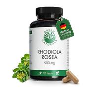 Rhodiola Rosea 6.000 mg por dosis diaria (extracto 10:1) - Cápsulas de raíz dorada de alta concentración - 120 cápsulas veganas (4 meses) - Fabricado en Alemania - Green Naturals®