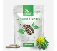 Rhodiola Rosea Extract 500 mg - 240 cápsulas - Extracto de raíz 3% salidrósido - Suministro para 8 meses - Sin aditivos innecesarios - Vegano | RAW Powders
