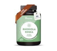 Rhodiola Rosea y Lavanda - 1520 mg - Antiestrés Natural, Ánimo Positivo y Equilibrio Mental - 90 Cápsulas Veganas - Suplemento para la Ansiedad y Fatiga - Vitavea