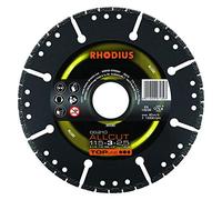 Rhodius 303387 DG 210 ALLCUT - Disco de corte de diamante (diámetro 115 mm, diámetro interior: 22,23 mm, 1 unidad