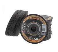 RHODIUS Alpha - Discos de corte (acero inoxidable, 100 unidades, 125 x 1,0 x 22,23 mm)