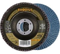 Rhodius Disco abrasivo LSZ F2 K40 de acero, diámetro de 115 mm, orificio de 22,23 mm para amoladora angular