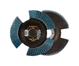 Rhodius VSION PRO 211306 - Disco abrasivo (115 x 22,23 mm, K40, acero inoxidable, diámetro 115 mm, 5 unidades)