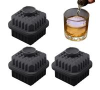Rhombic Ice Tray, Portable Whiskey Container, 4.88x4.88 Inches Cooling Mold with Soft Build, Flexible Silicone Freezing, Reusable Device with Geometric Style, Ice Mold for Dining and House