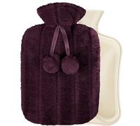 RHP Bolsa de agua caliente acogedora con funda suave, para adultos, niños y bebés, para mujeres, hombres, niños y niñas, terapia de calor contra el dolor para mayor bienestar (morado)
