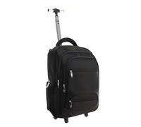 RHP Mochila de viaje con ruedas, color negro, 50 x 35 x 20 cm, 1,78 kg, compartimento para portátil de 17 pulgadas, 4 compartimentos adicionales, 2 bolsillos laterales, equipaje de mano para negocios