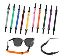RHQFDM 10 Piezas Correa Ajustable para Gafas Correa Antideslizante para Gafas Correa para Gafas Deportivas 10-Colores Correa para Gafas sin Cola Se puede usar con Gafas al Nadar o Correr