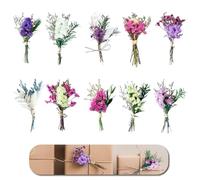 RHQFDM 10 unidades de ramo de flores secas pequeñas, naturales, decoración, mixto, manualidades, diario y álbum de fotos