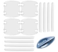 RHQFDM 12 Pcs Transparente Adhesivo Películas Protectoras para Manijas de Coche,Manija de la Puerta del Automóvil Protector contra Rasguños,para la Protección de Arañazos en la Pintura del Automóvil
